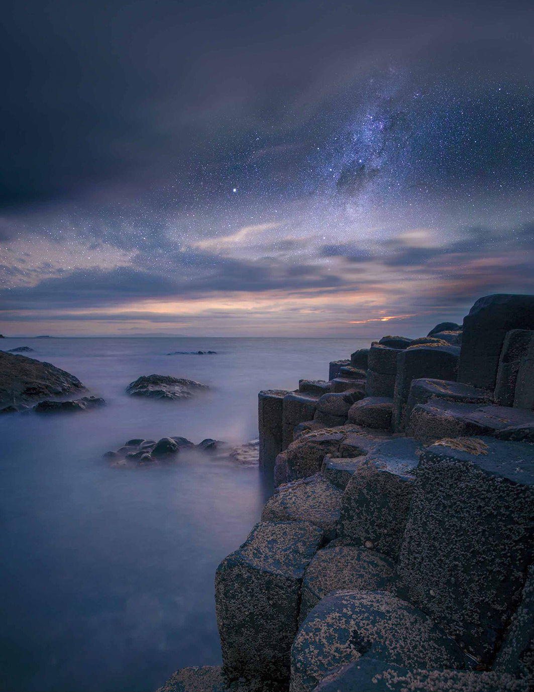 Giants Causeway with the Milky Way 5514624 N 630423 W