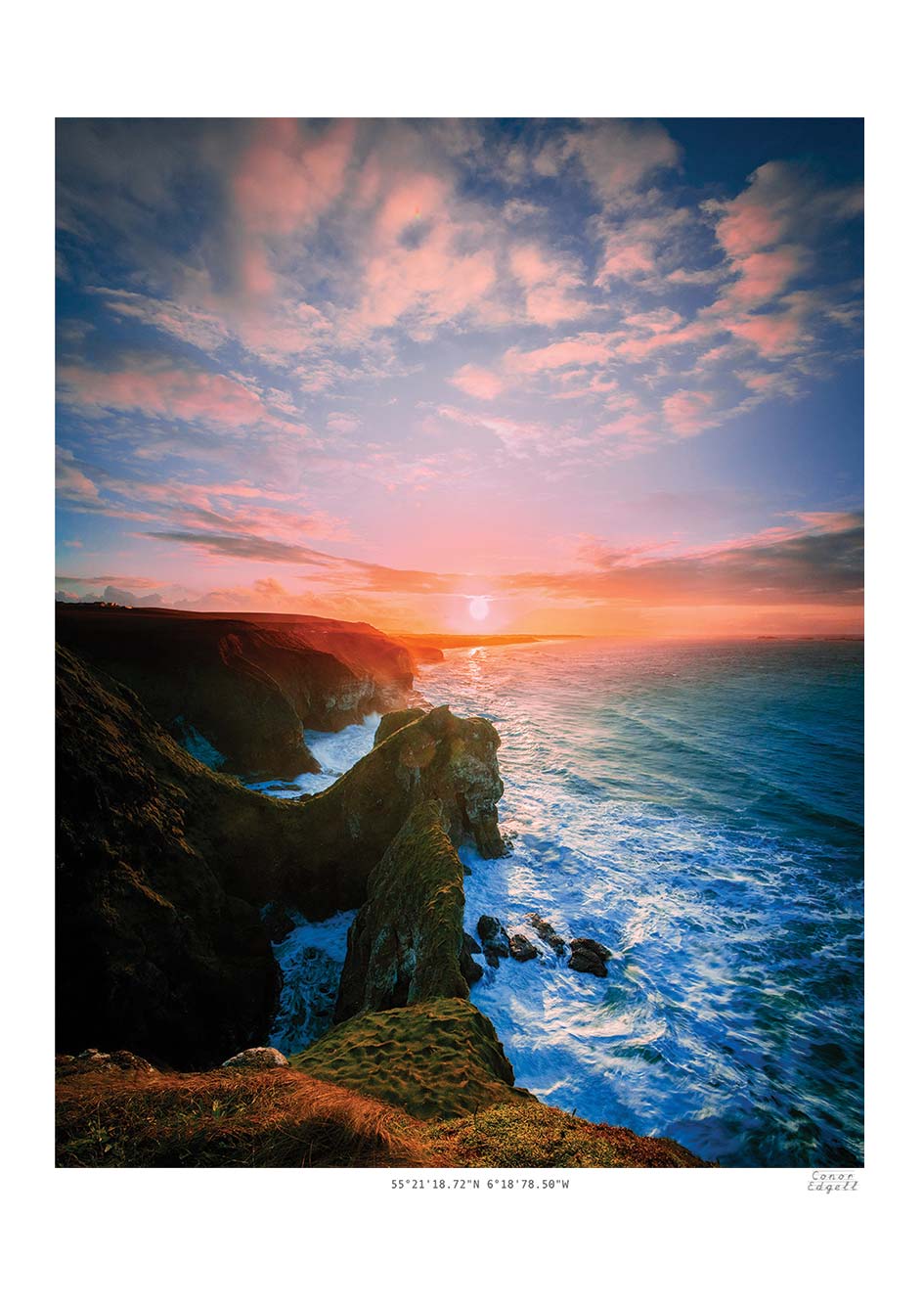 Sunset Over Portrush 55°12'30.8"N 6°35'25.5"W