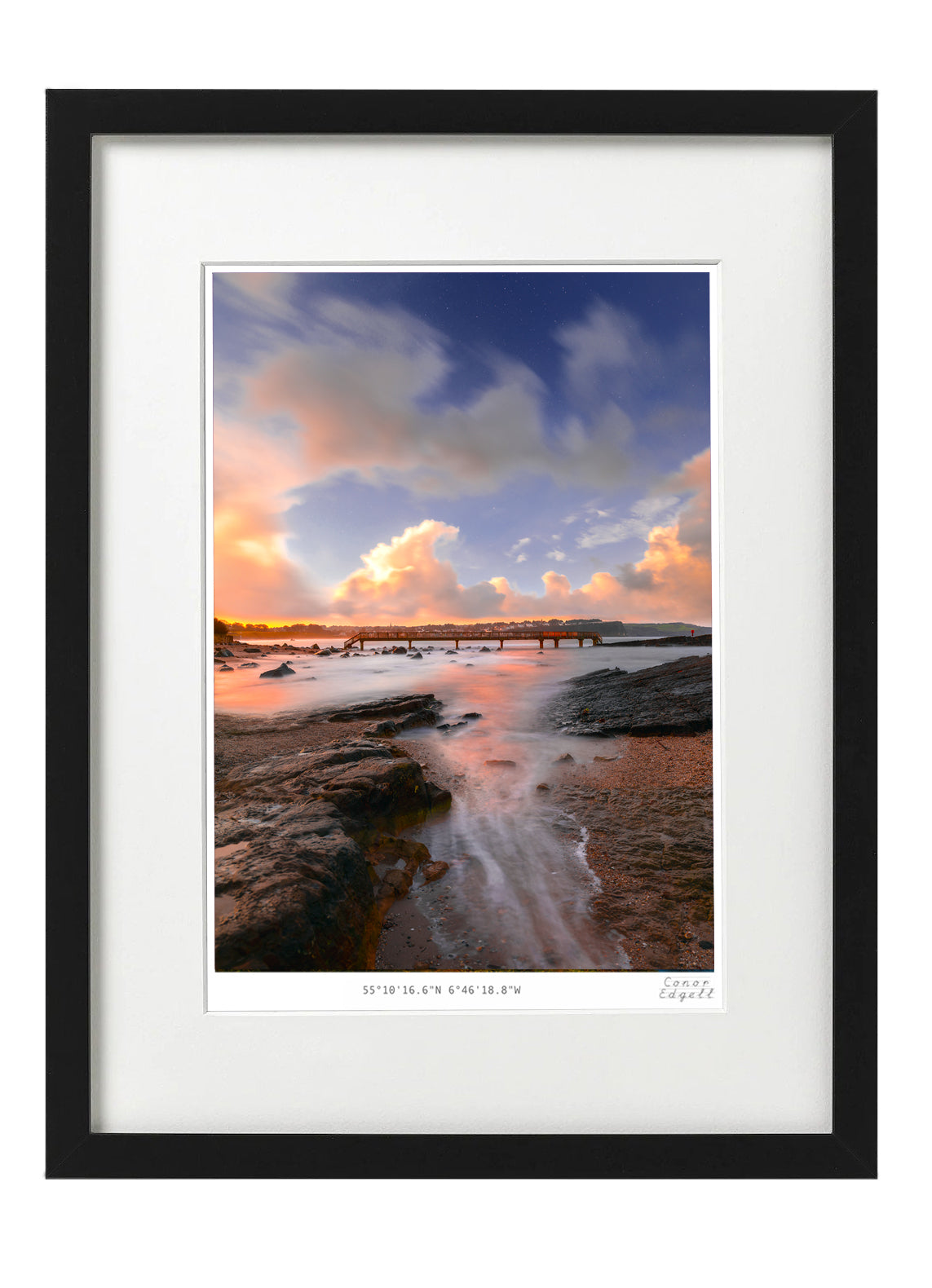 Winter Sunset Ballycastle Beach '55°12'26.8"N 6°13'07.1"W'
