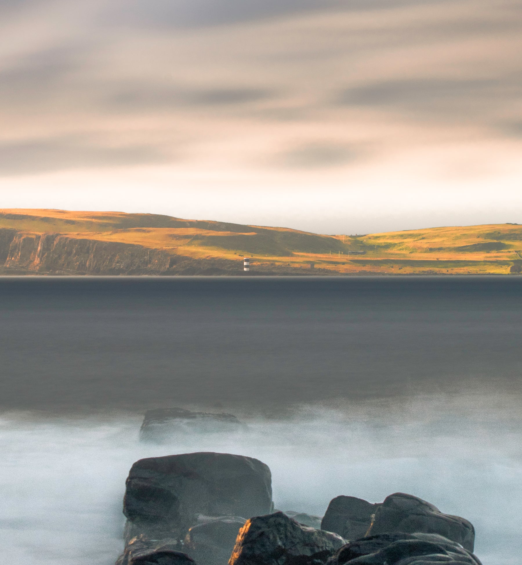 North Star Dyke looking over to Rathlin Island 55°12'38.9"N 6°11'50.1"W
