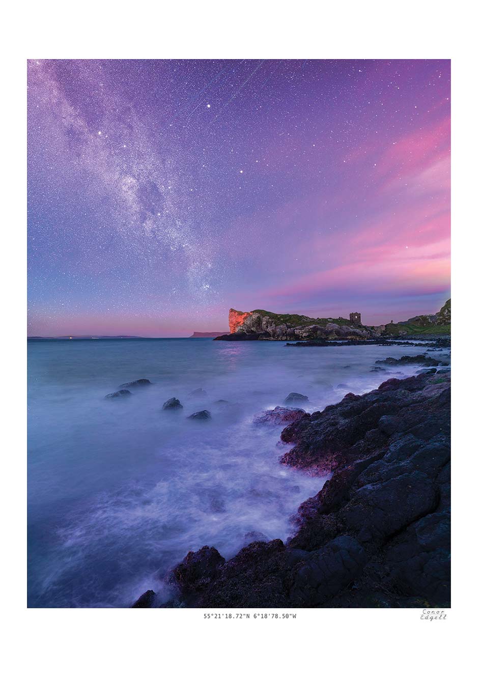 Kinbane Castle Meteor Shower 55°13'50.7"N 6°17'39.3"W
