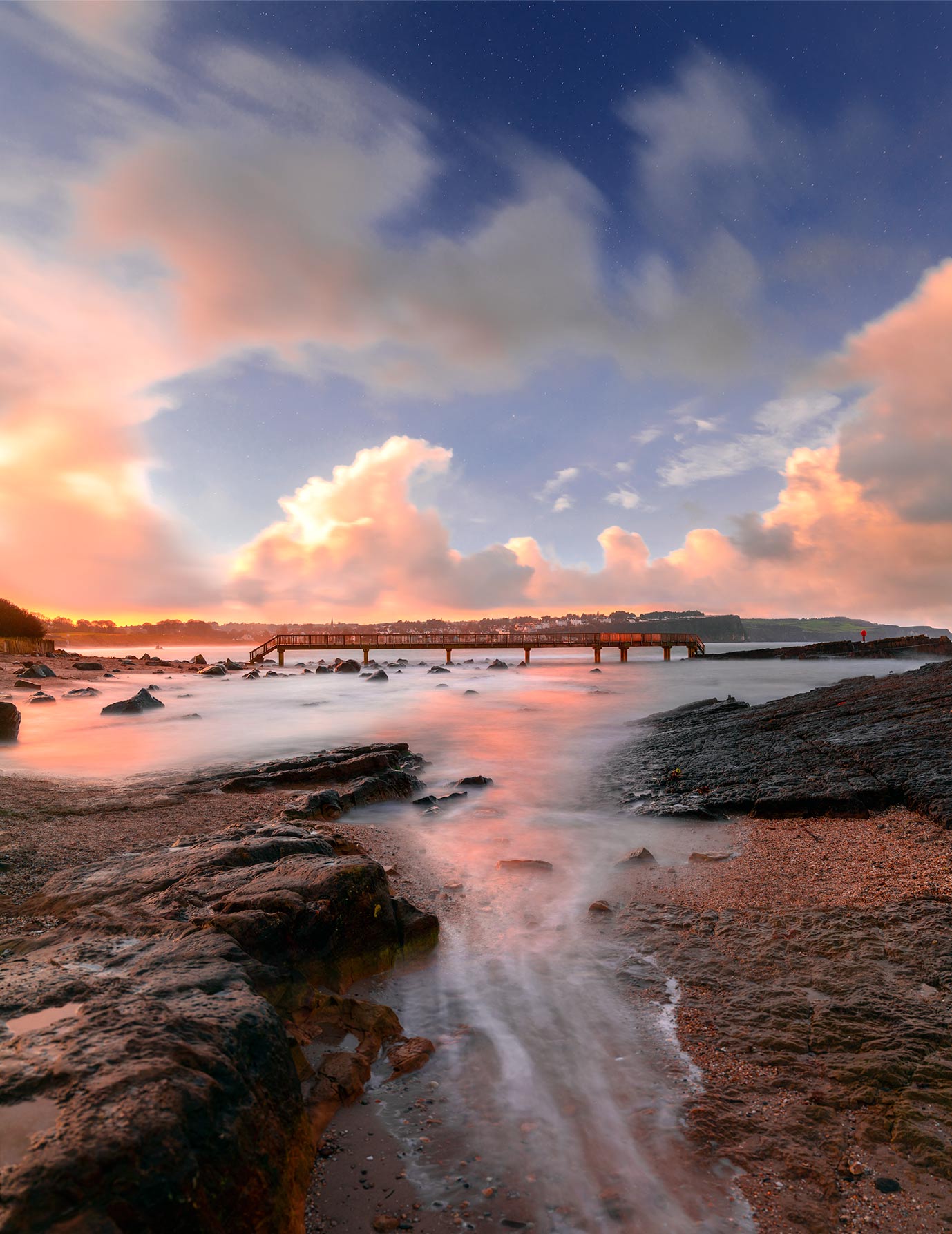 Winter Sunset Ballycastle Beach '55°12'26.8"N 6°13'07.1"W'